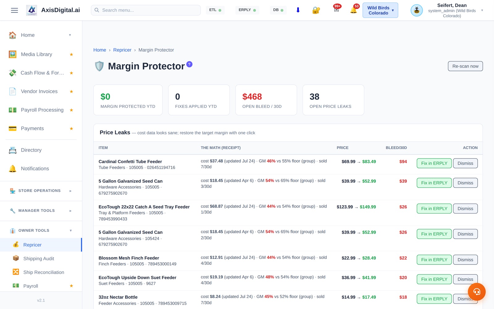 Margin protector